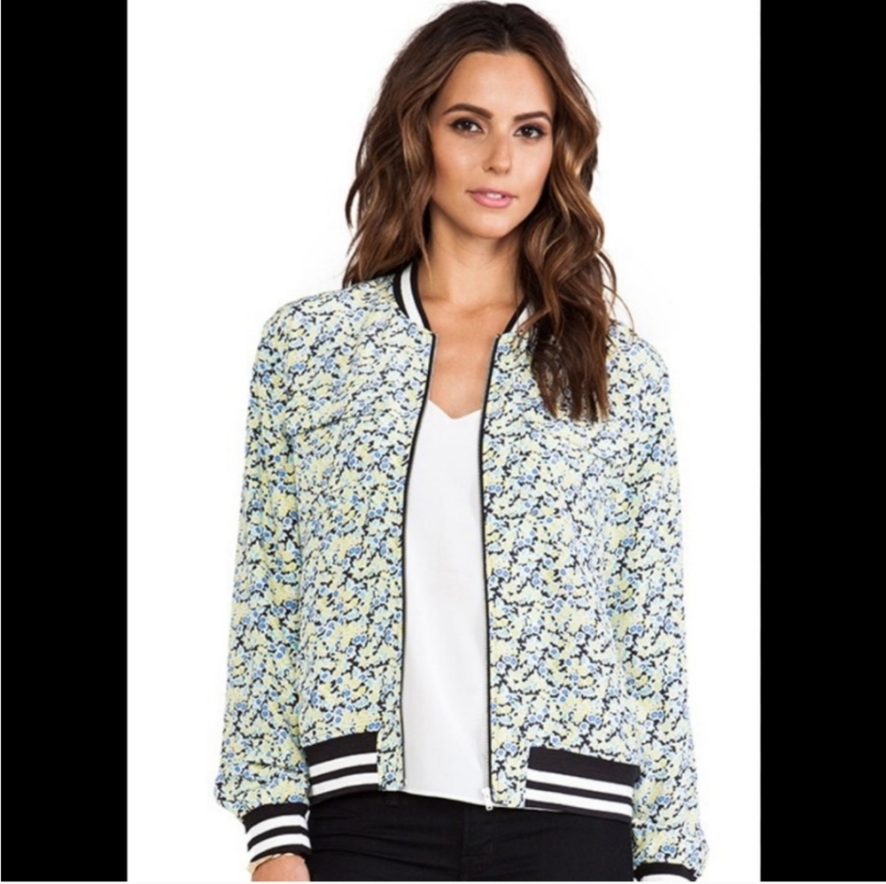 Equipment Femme 100% Silk Floral Lightweight Jacket XS